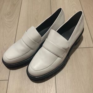 AEROSOLES White and Black Loafers